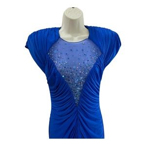 Regencycore Lillie Rubin 80’s Blue Pageant Formal Dress please Read
